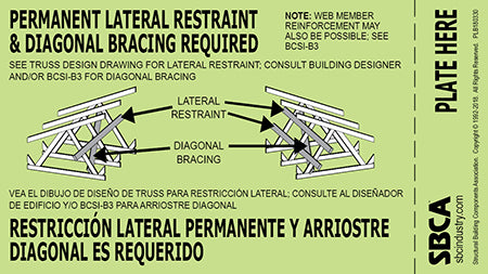 Permanent Lateral Bracing Tag (1,000 tags)