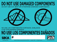 Steel Do Not Use Damaged Components Tag (500 tags)