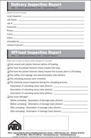 Delivery Inspection Report/Off-load Inspection Report (5 pads)