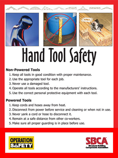 Hand Tool Safety Poster 18" x 24"