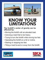 Forklift Limitations Poster 18" x 24"
