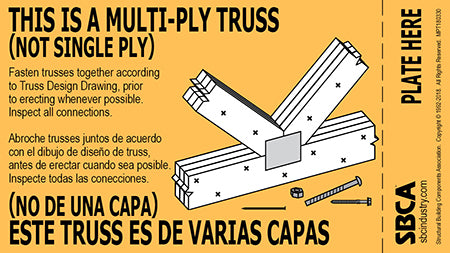 Multi-Ply Truss Tag (1,000 tags) – SBCA Store