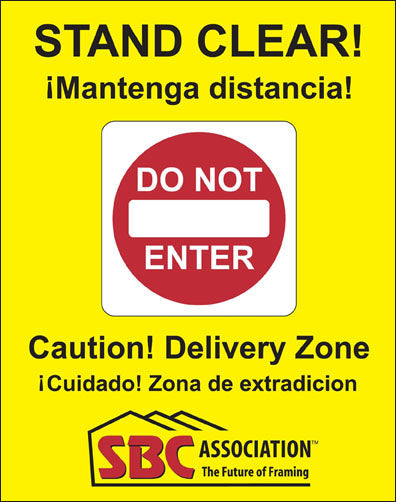 Safety Zone Sign (2 signs & 1 diagram for sign frame)