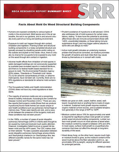 Facts About Mold on Wood Structural Building Components (50 copies