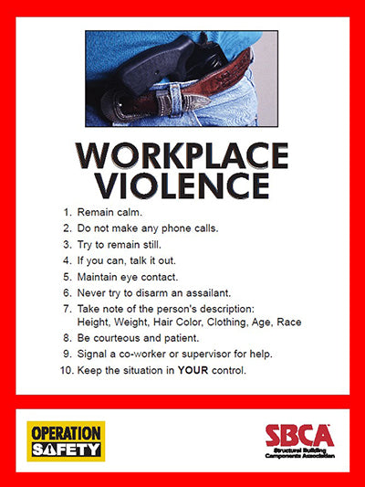 Workplace Violence Poster 18" x 24"
